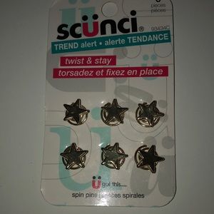 Pack of 6 Hair Design Spin Spins (Golden Stars)